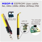 pogo adapter MSOP8 pogo pin adapter for in-circuit  EEPROM/93CXX /25CXX/24CXX programming