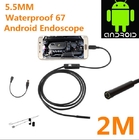 5.5mm waterproof 67 android  borescope with USB inspection camera HD6 LED 5