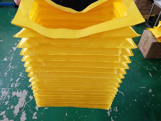 high quality sewn bellows yellow or black  for waterjet cutting machine center of all natural material