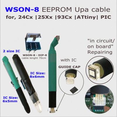 WSON  POGO PIN ADAPTER 8x6mm IC with guide cap for in-circuit ECU mileage programmer connect cable