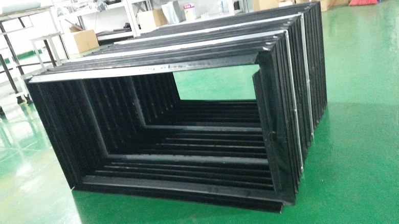 dust protective bellows made with metal frame +PVC +fiber cloth cover  for truck lifter crossing lift