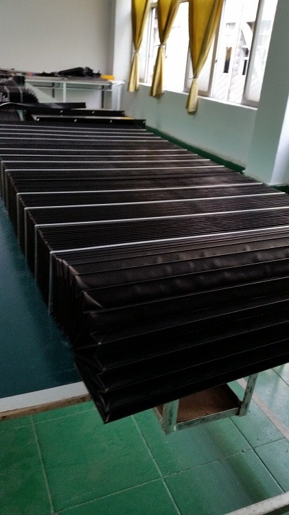 Heat-sealed &folded bellows fabric +PVC for any kind of machine dust covers