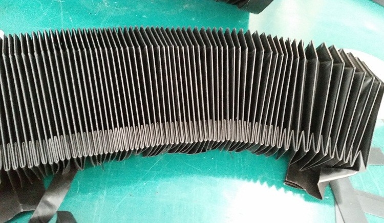 Heat-sealed &folded bellows fabric +PVC for CNC plasma cutting machine