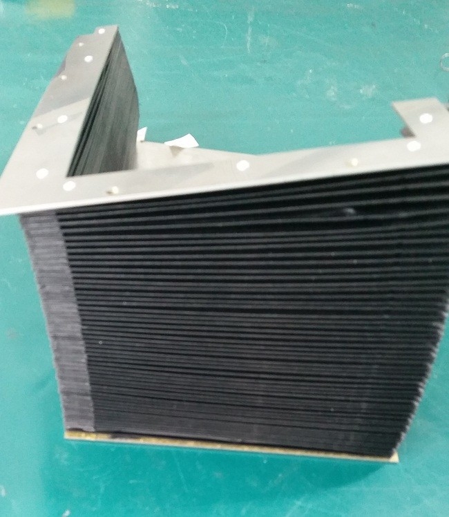 Heat-sealed &folded bellows fabric +PVC for waterjets cutting machine