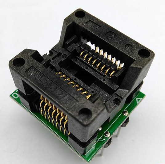 OTS8/28 -0.65-01 DIP test socket adapter with PCB