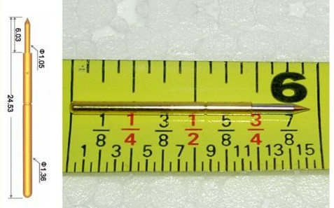 20 PinsP160-J-4R 0.0535 OAL 0.966" POGO spring test pin spear tip P160-B-4R
