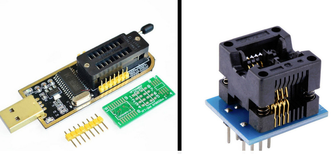 CH341A 24 25 series EEPROM Flash Bios USB programmer +SOIC8 150 mil adapter