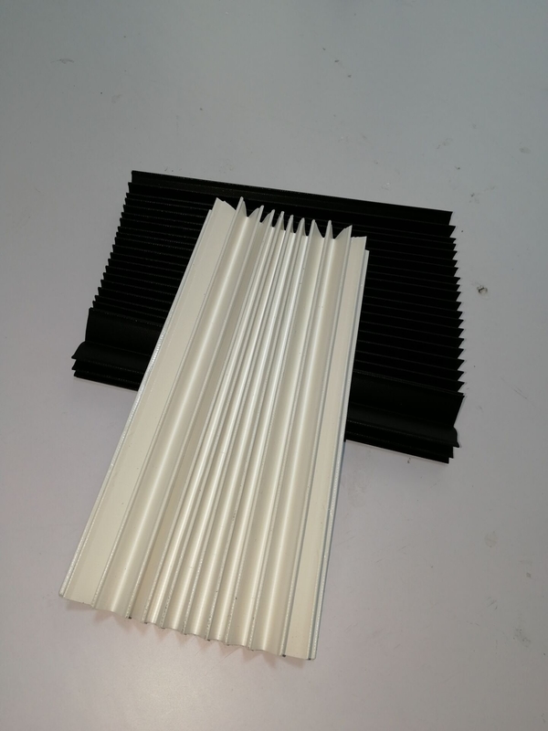 flat PVC + fibre cloth folded bellow covers for popular fiber laser cutting machine GS-CE