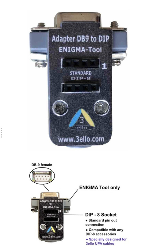 Enigma tool adapter DB-9/DIP8  for pogo pin TSSOP /MSOP /SOIC  connect DIGI PROG -DP3 programmer device